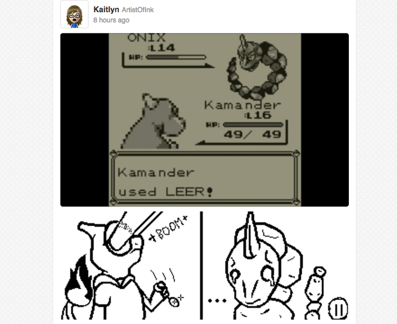 Illustration for article titled Pokémon Red, Blue and Yellow's Miiverse Is Amazing